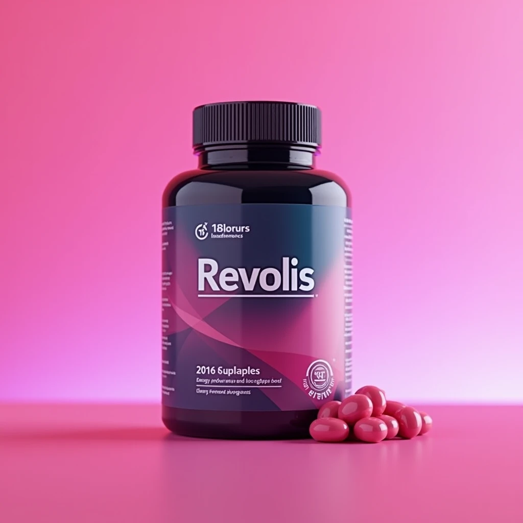 Revolis supplement bottle product photography placeholder